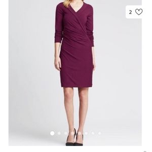 Banana Republic XXSP faux wrap magenta dress